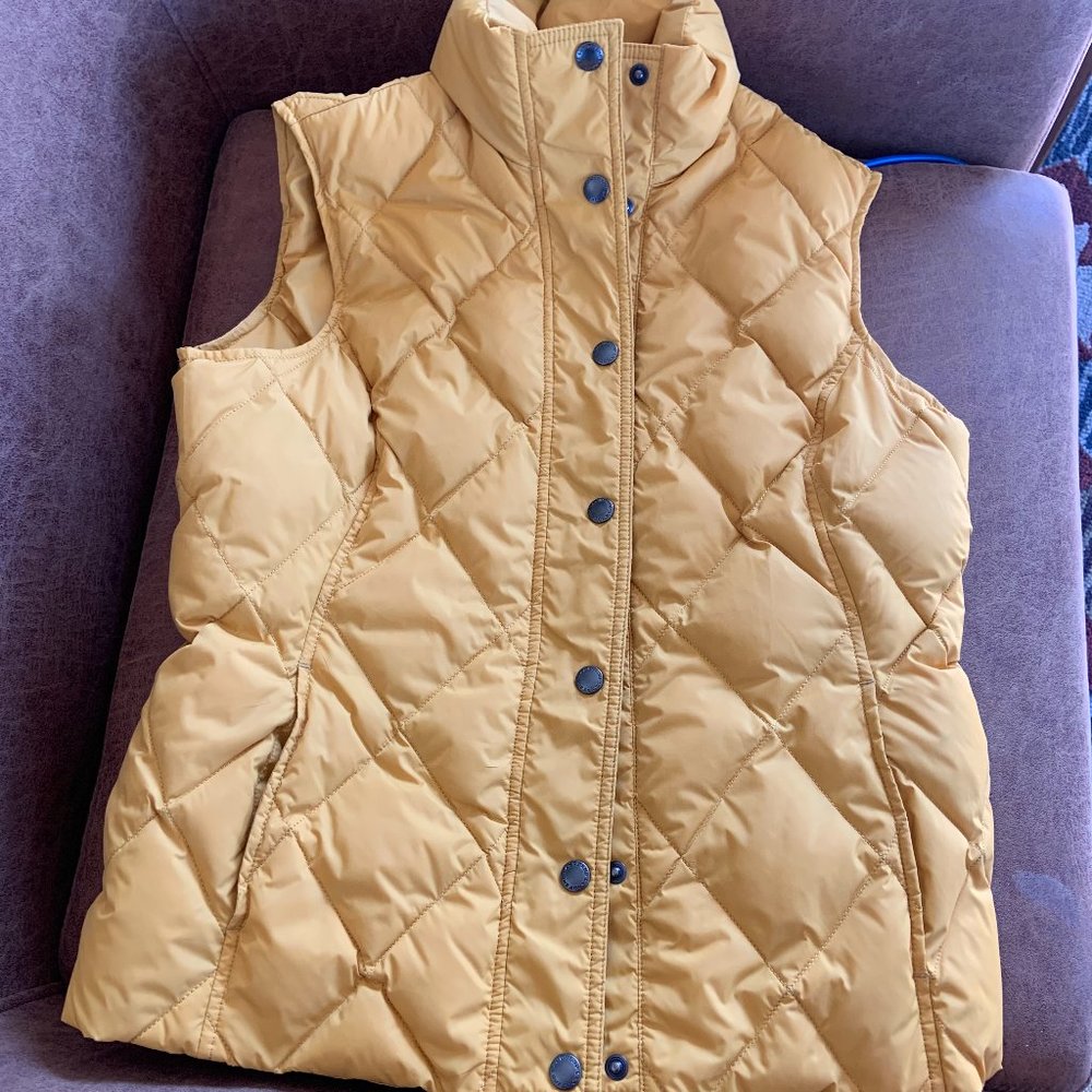 Lands End Bright Yellow Down Vest